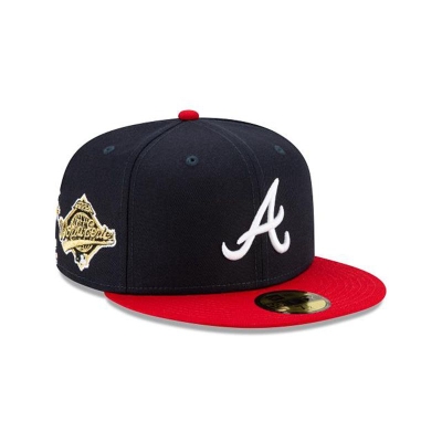Atlanta Braves Gorra | New Era MLB State Flower 59fifty Fitted Cap Mexico - Azules